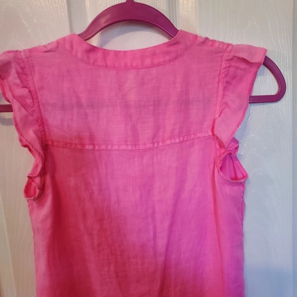 Lilly Pulitzer Briette Button Down Hot Pink Isle 100% Seacoast Linen XXS… - Picture 13 of 16